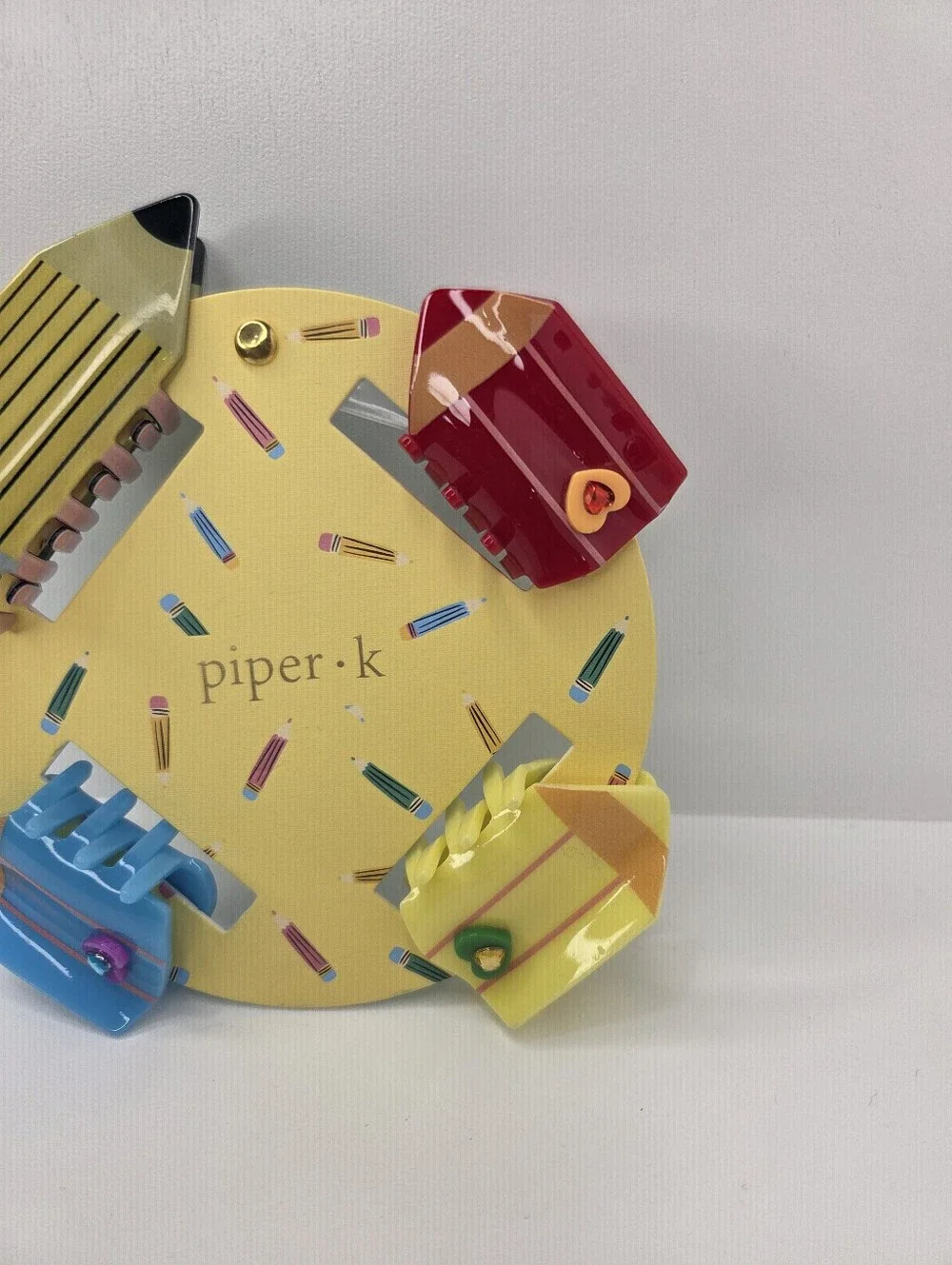 ✨▪️piper K ▪️ Colorful Pencil-Shaped Hair Claw Set of 4